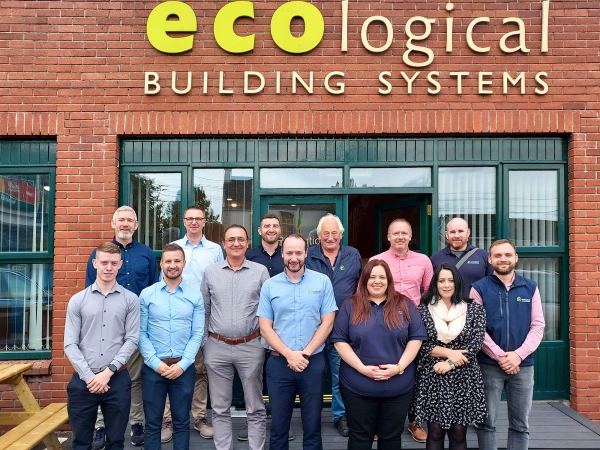 Ecological Building Systems staff outside the Athboy offices.