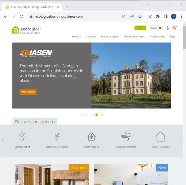 Ecological Building Systems website screenshot