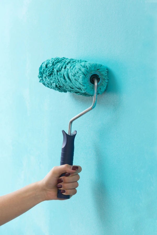 Auro Paint being applied by roller