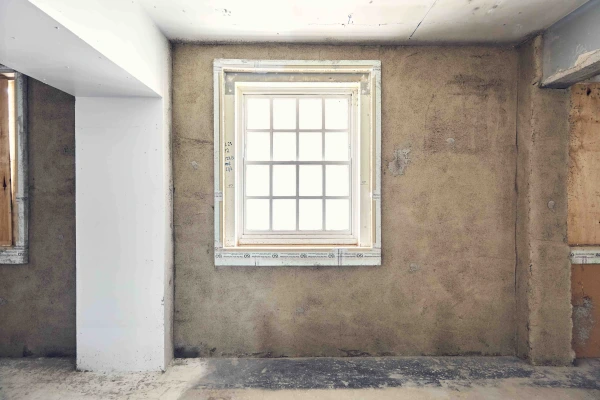 Entopia Building window with Diasen Diathonite thermal plaster