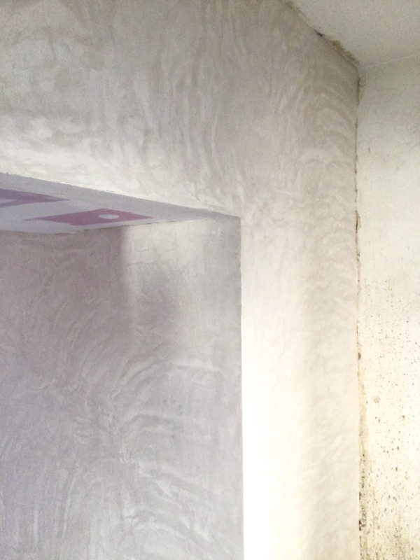 Natural lime skim leaving a semi smooth texture on wall