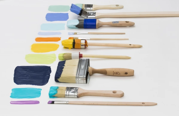 Image of paintbrushes with natural paint