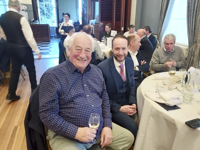 Peter Smith and Adrian Crosson at the Towards NetZero Awards