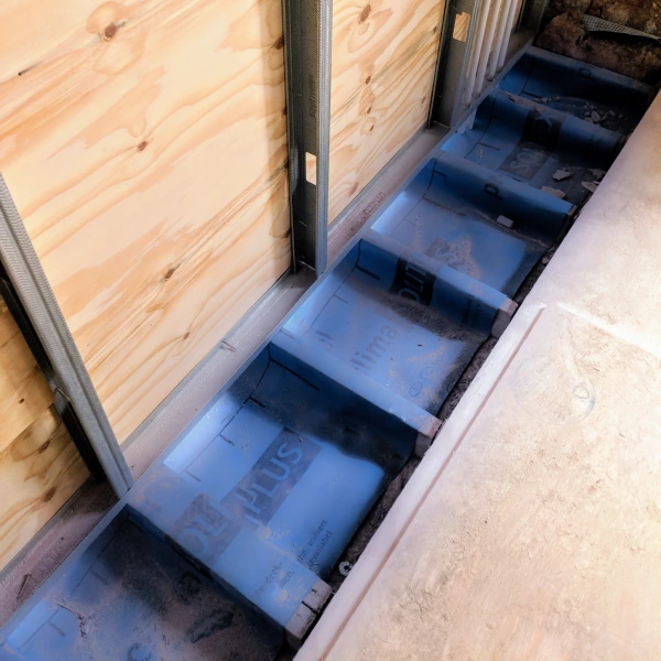 Installed Solitex Plus windtight breathable membrane
