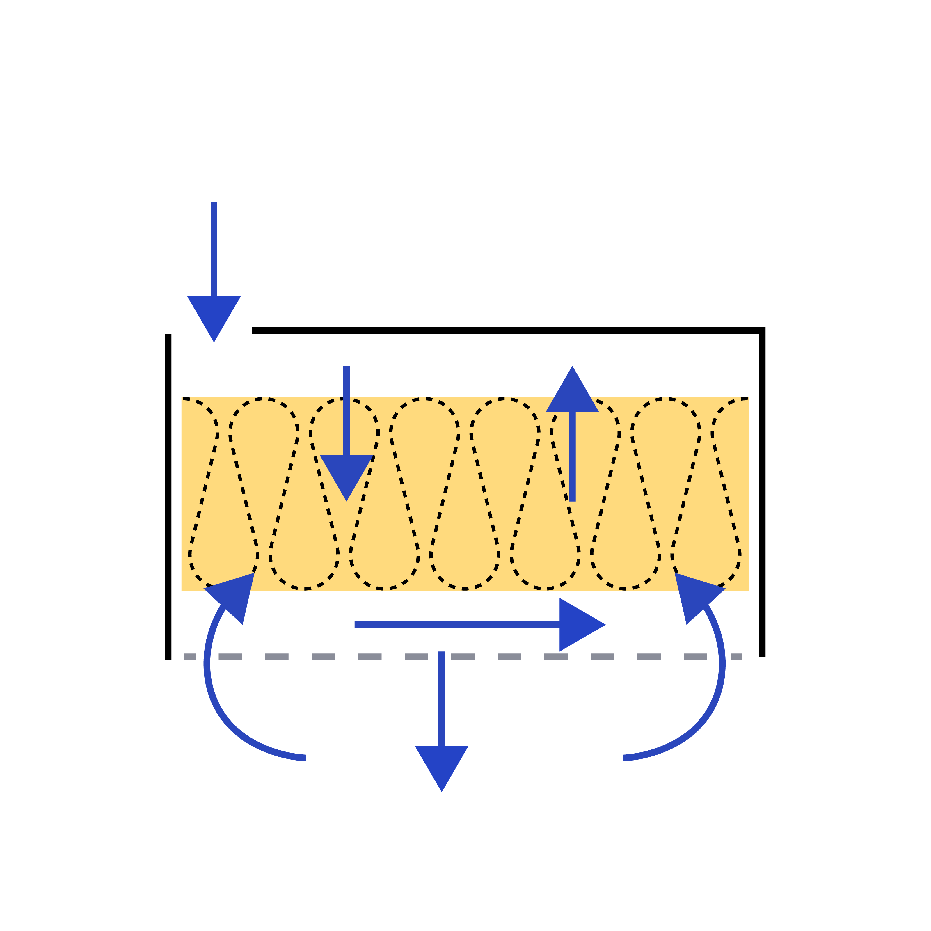 Diagram of how heat loss occurs when flexible insulation is installed without membranes