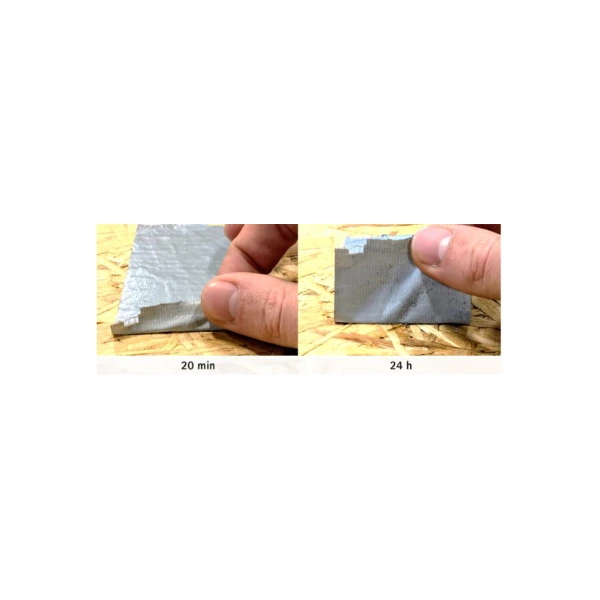 Dispersion based adhesive tape lacks any real cohesive strength.