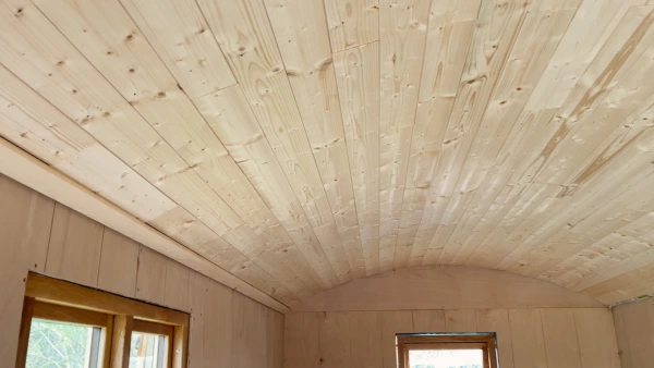 The finished internal ceiling.