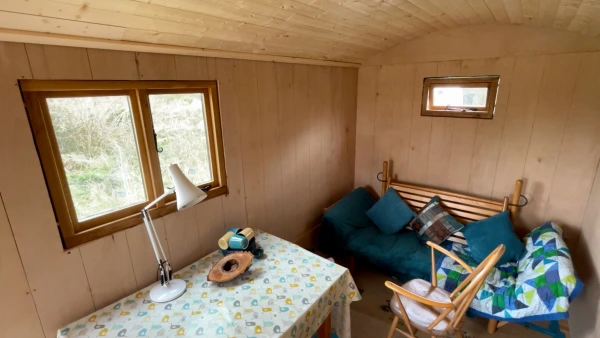 Interior of the shepherds hut