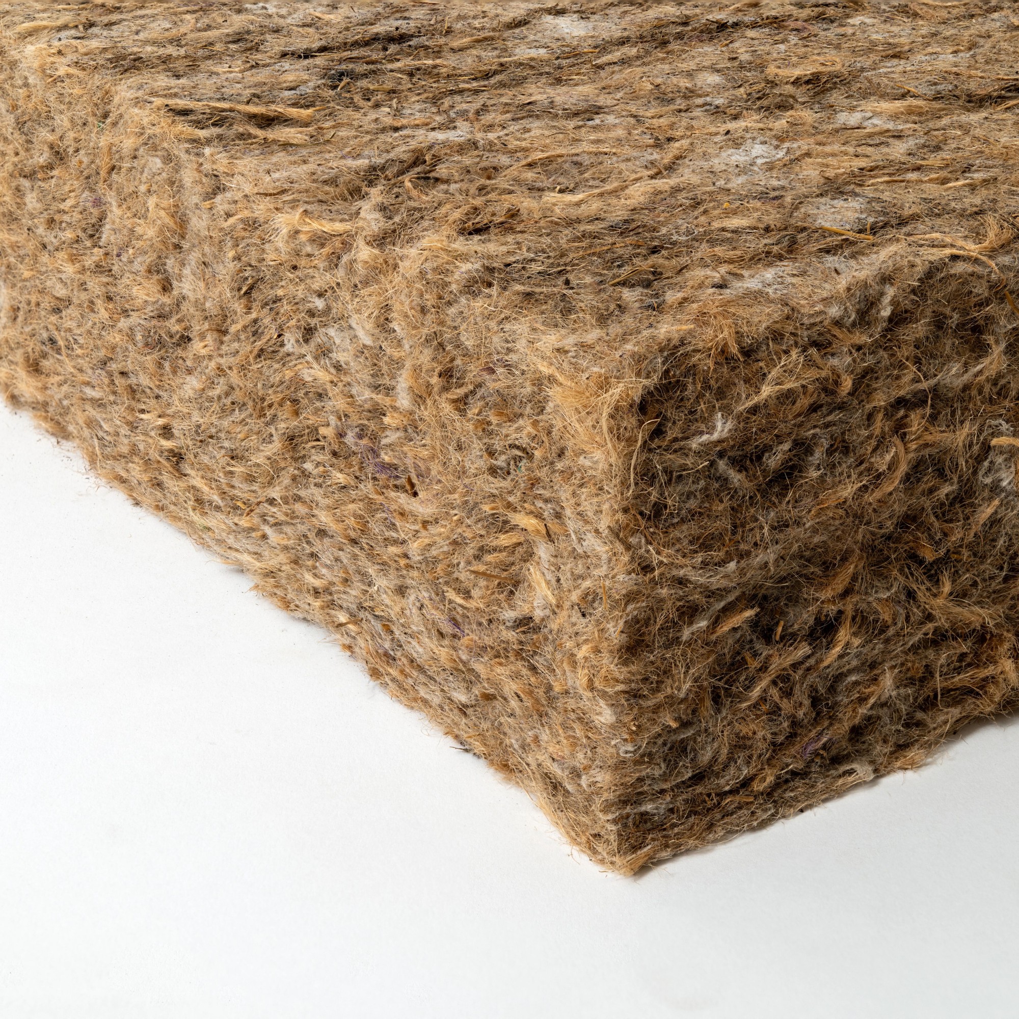 Close up of Gramitherm Grass Insulation 100mm thick.