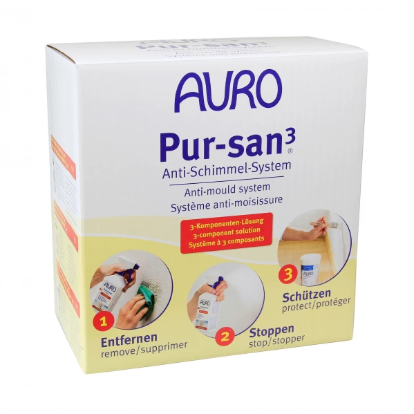 A carton of Auro Pur-San anti mould system