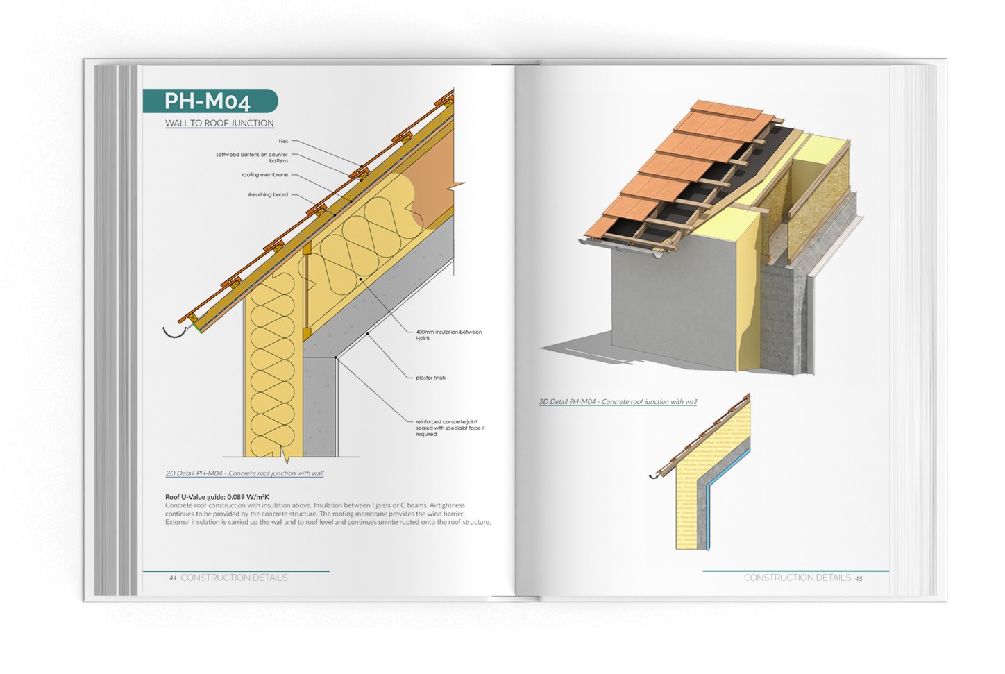 Page sample: Concrete roof junction with wall
