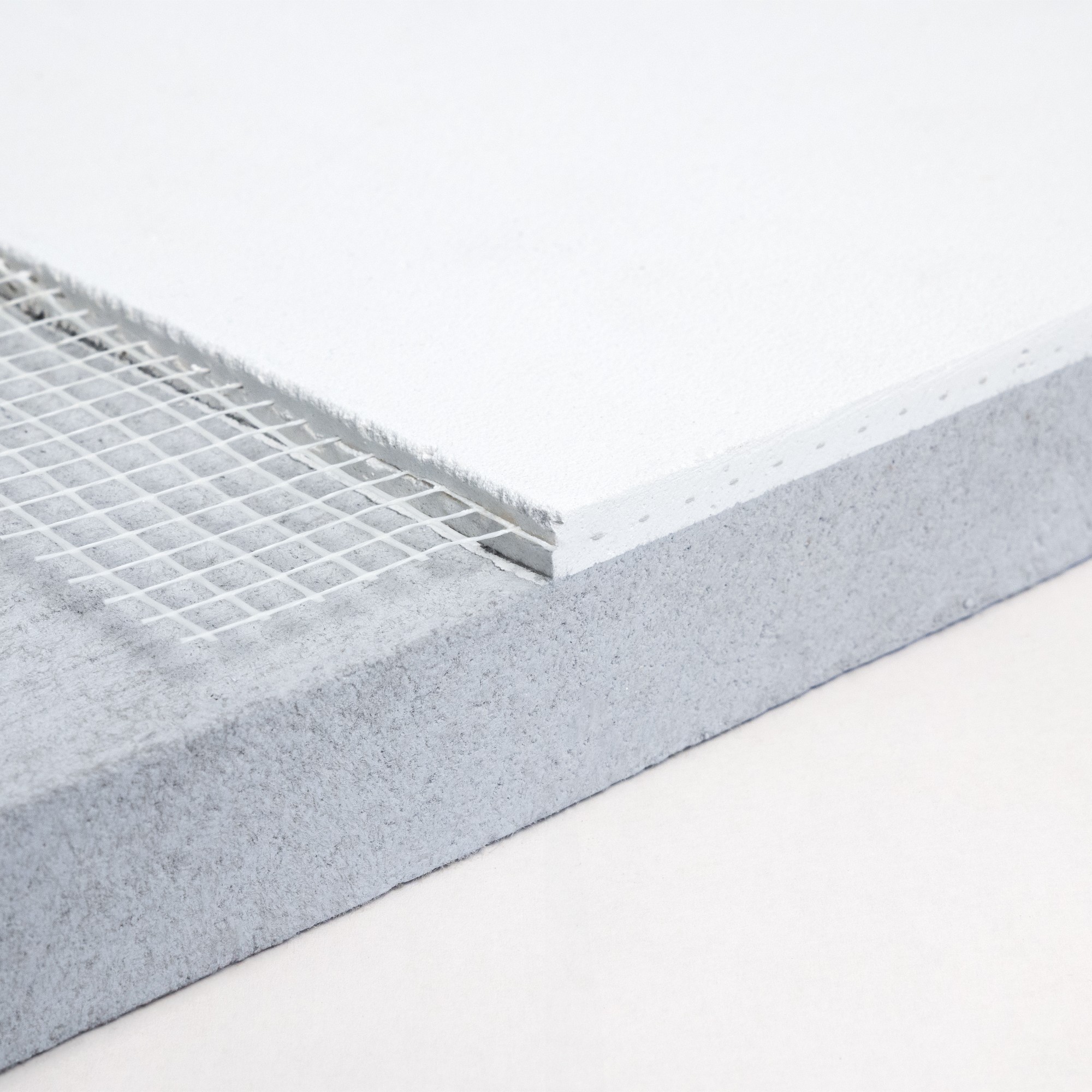 Clima Redboard Pro sample with finishing plaster and embedded mesh