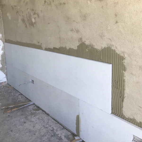 Clima Redboard Pro installed onto a wall levelled with Diathonite Thermal Plaster