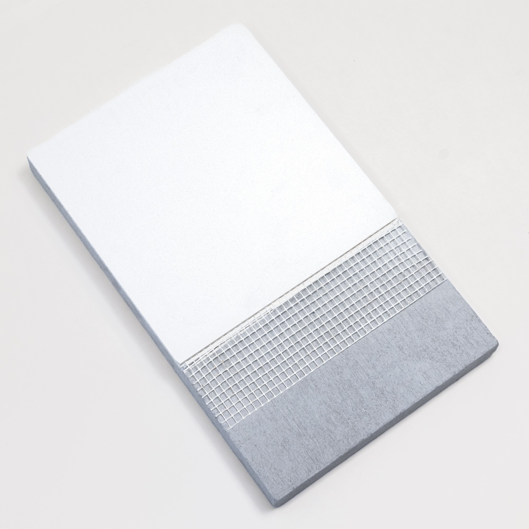 Clima Redboard Pro sample with finishing plaster and embedded mesh