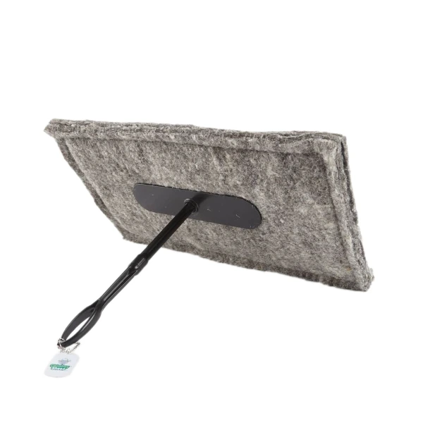 Chimney Sheep Oblong 20"x12" Draught Excluder with extension pole attached