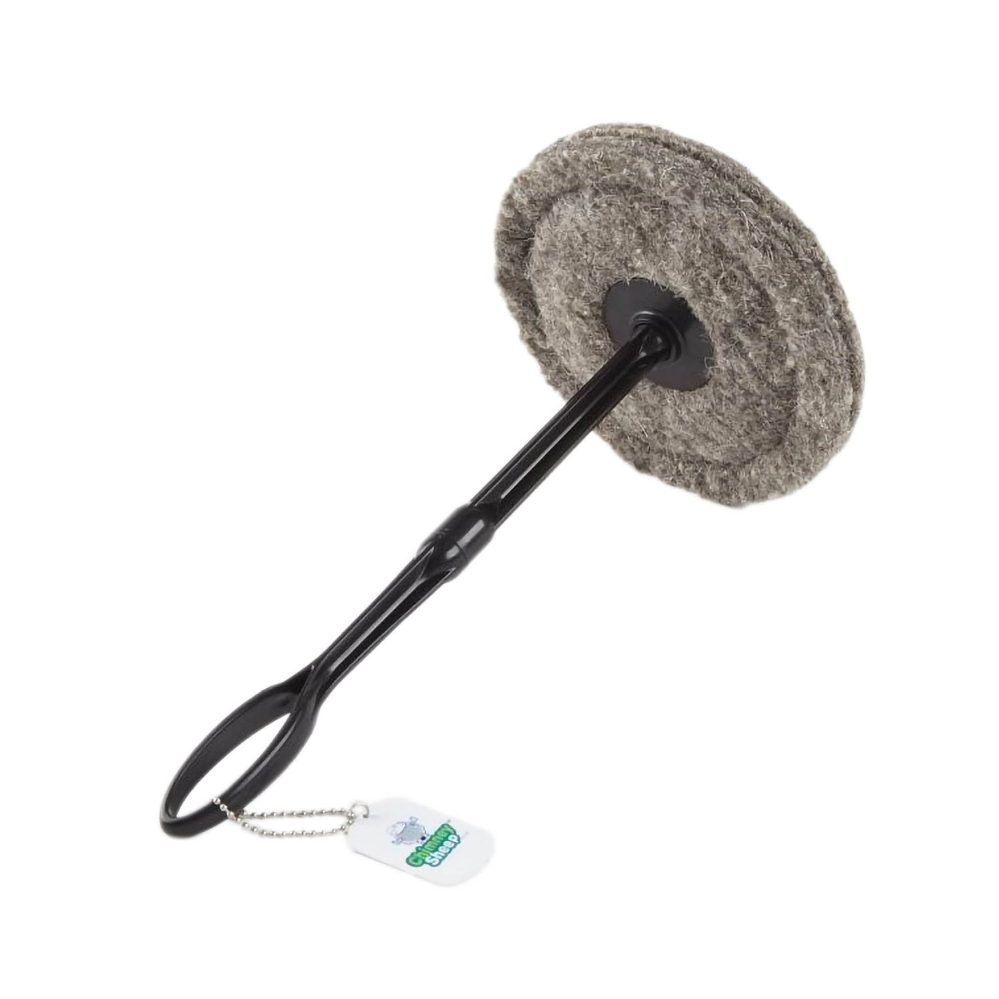 Chimney Sheep Round 8" Draught Excluder with extension pole attached