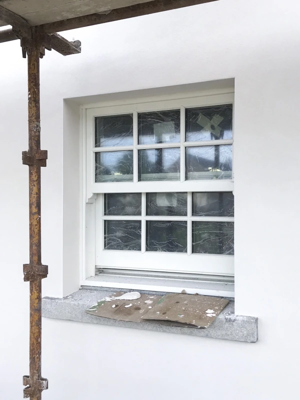 Argacem HP applied to external wall and window reveal
