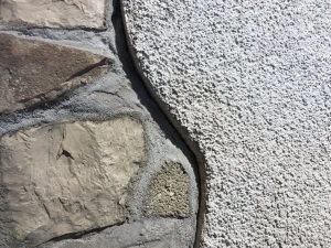 Diathonite Thermactive applied over stone.