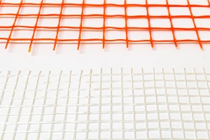 Shows the difference in mesh size between Polites 140 (orange) and Polites 80 (white)