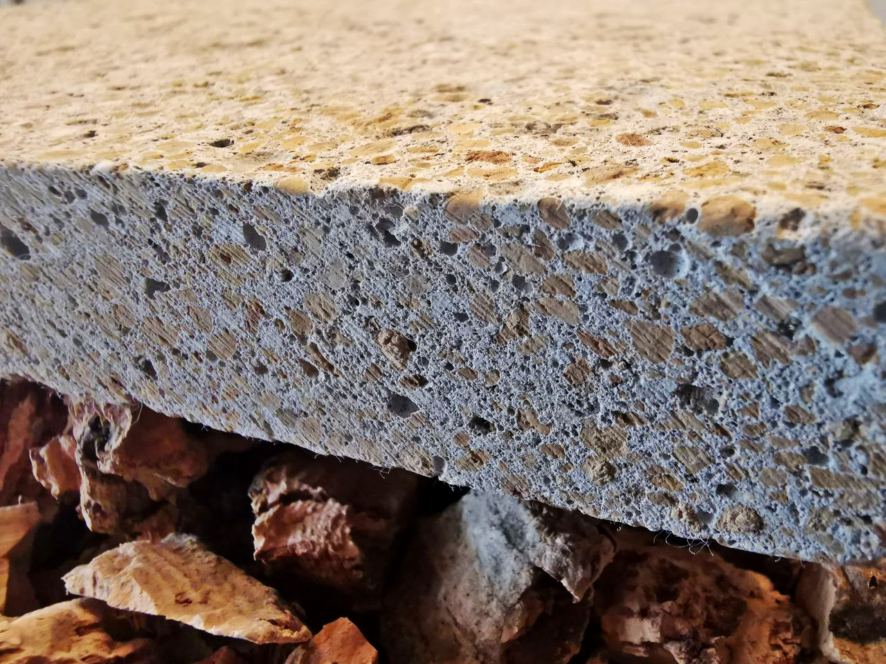 cross section of Thermostep.047 showing porous structure, cork & characteristics