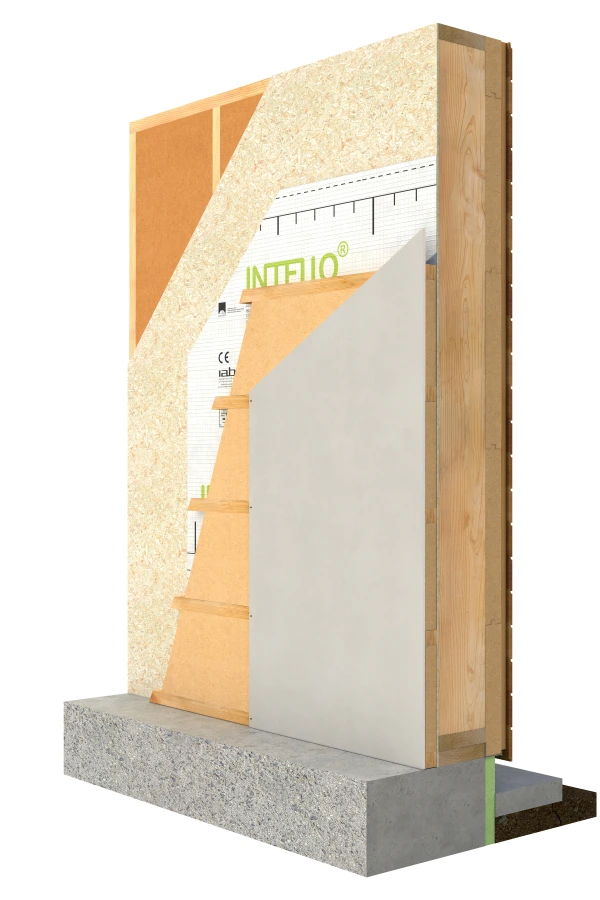 Internal Timber frame wall build-up using Elka