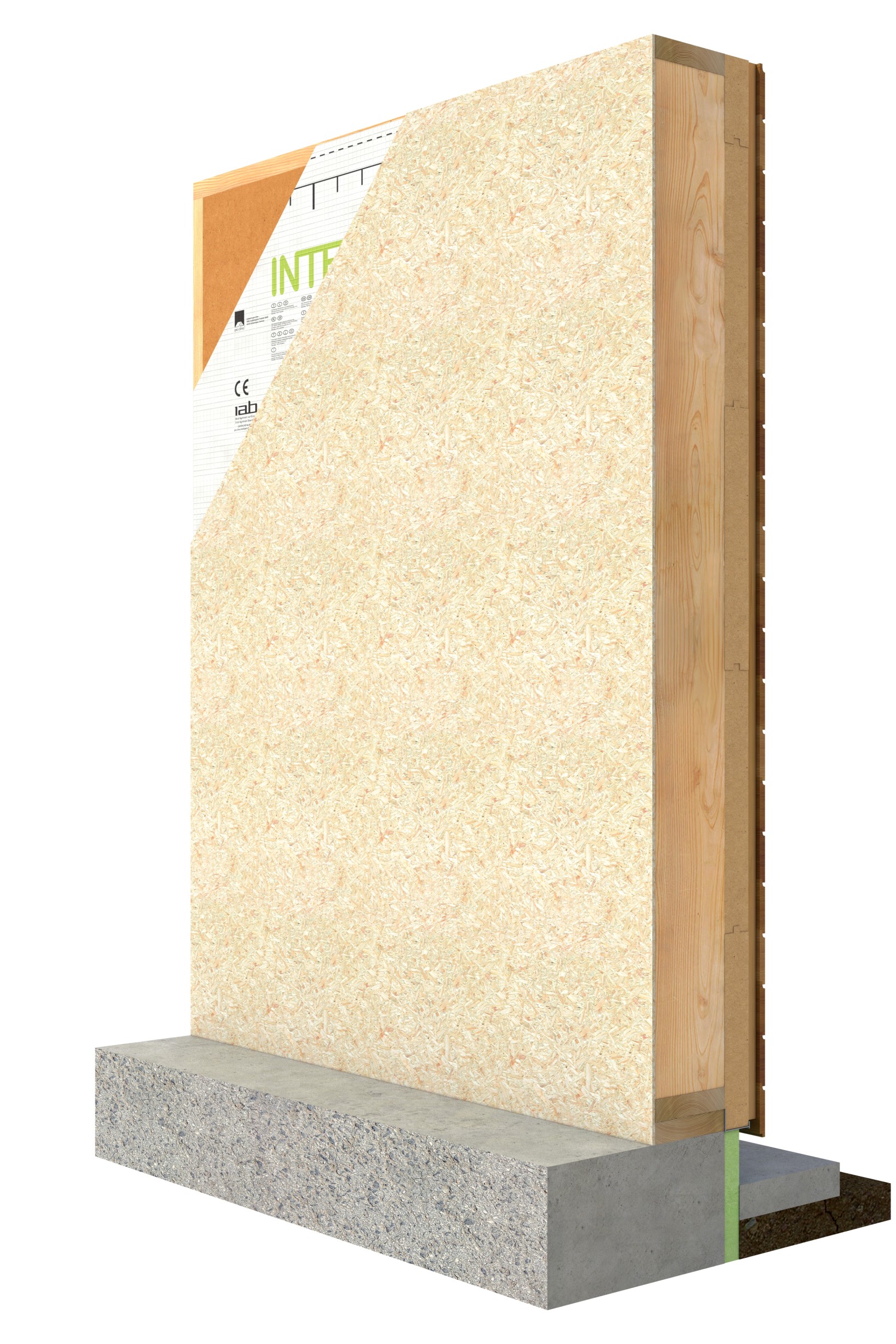 Internal Timber frame wall build up - Elka can be painted as a finish