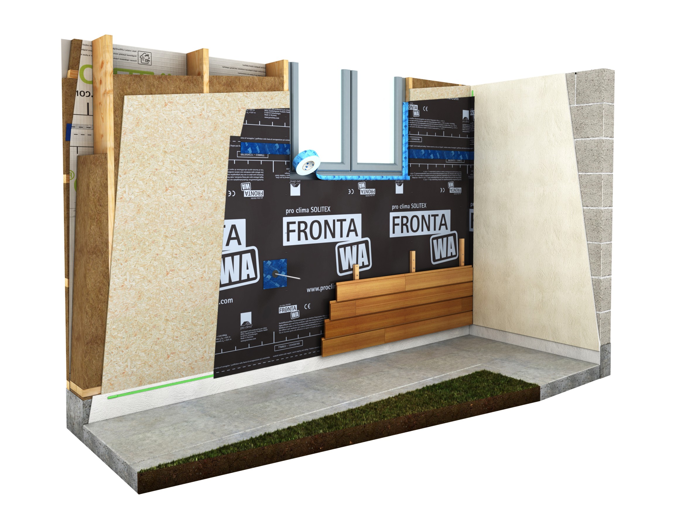 External Timber frame wall build-up using Elka