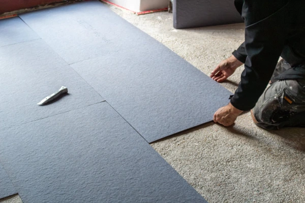 Gutex Happy Step being placed in brick formation