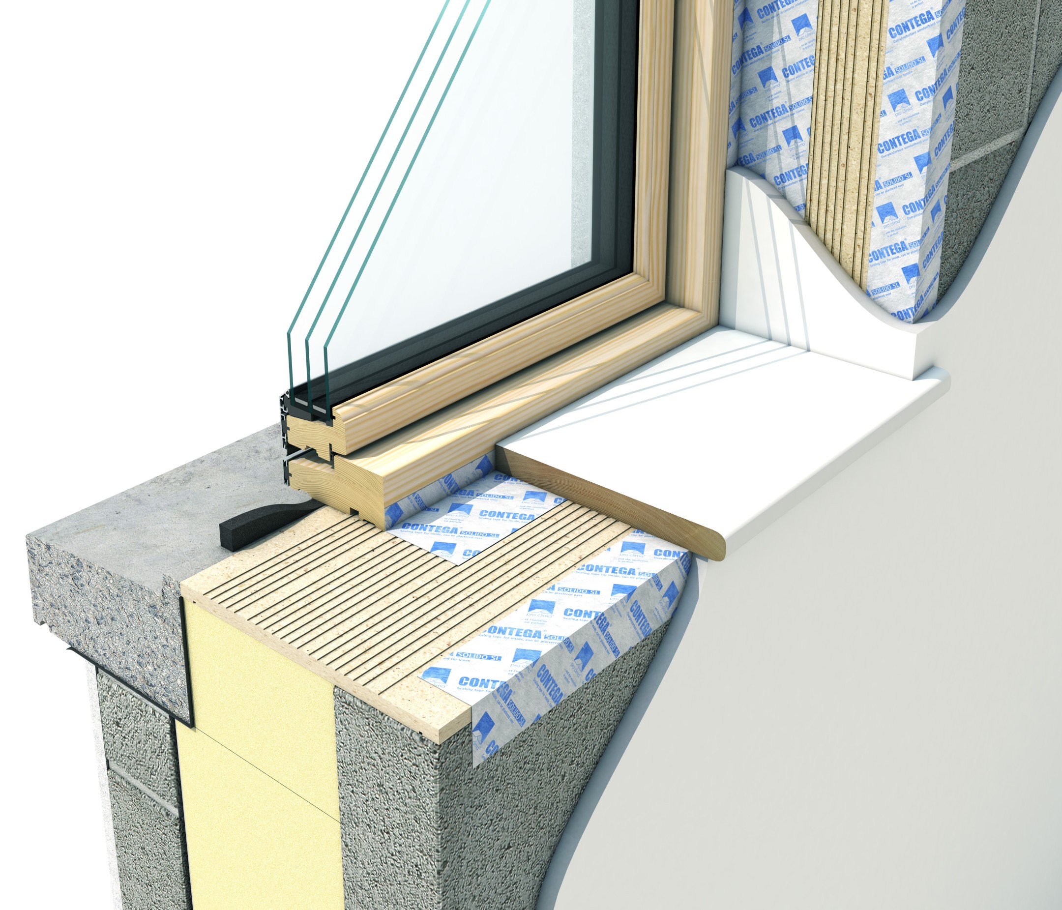 Contega Solido SL can be directly plastered or plasterboard finish