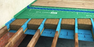 DA airtight membrane on suspended floor application