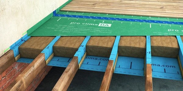 DA airtight membrane on suspended floor application