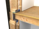 Solitex Plus lapped at separating floor junction Solitex Plus lapped at separating floor junction
