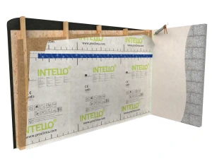 Tescon No 1 sealing the overlaps on Intello Plus membrane