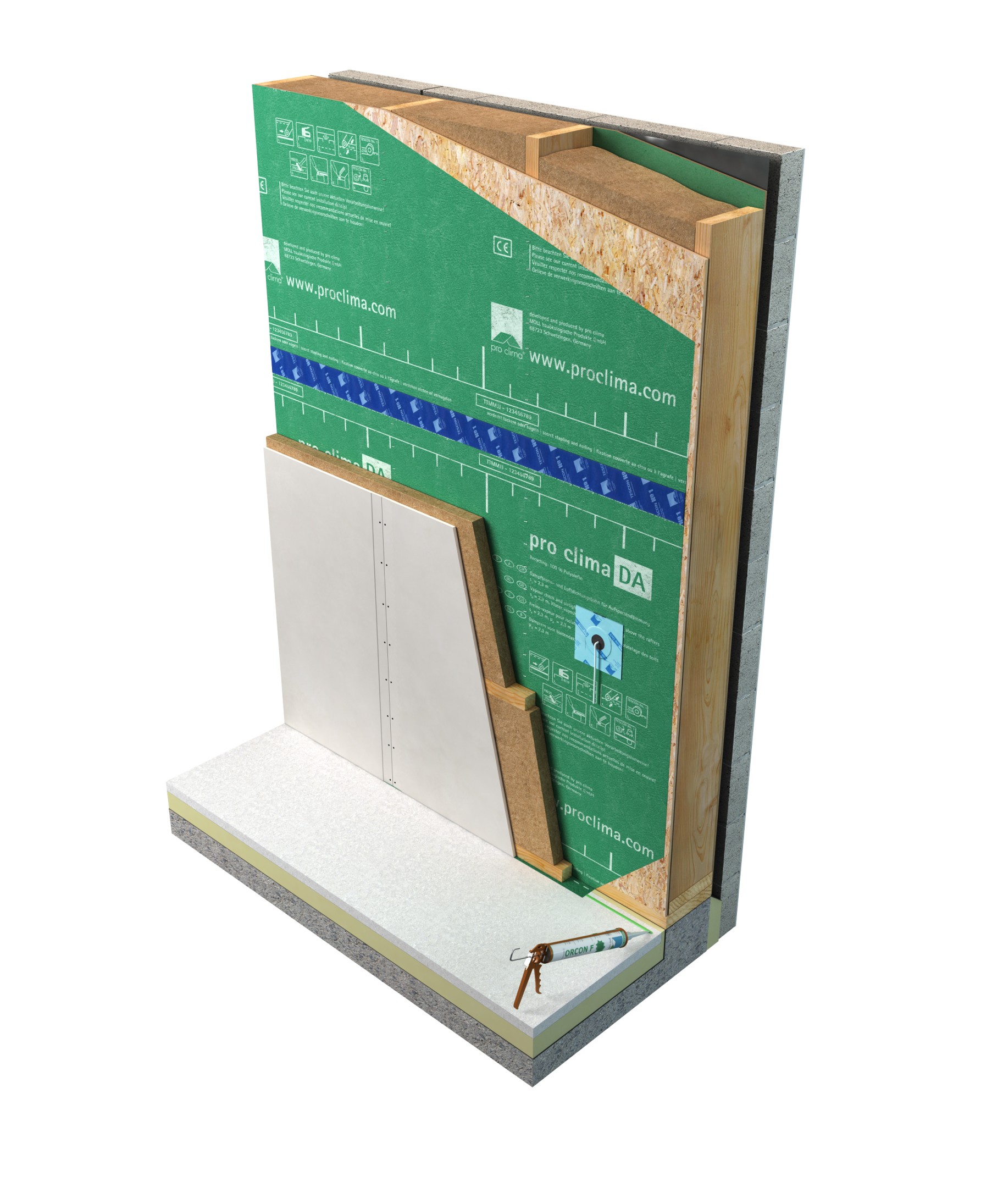 Tescon No 1 sealing the overlaps on DA membrane