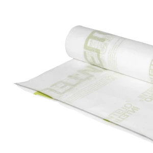 This membrane is folded in half then rolled up