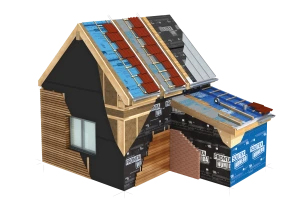 A complete windtight yet vapour open roof build up using Solitex Plus A complete windtight yet vapour open roof build up using Solitex Plus