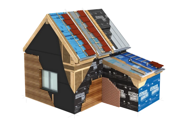 A complete windtight yet vapour open roof build up using Solitex Plus A complete windtight yet vapour open roof build up using Solitex Plus