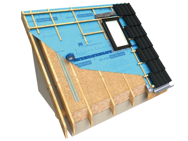 Pitched roof with Solitex Plus Pitched roof with Solitex Plus