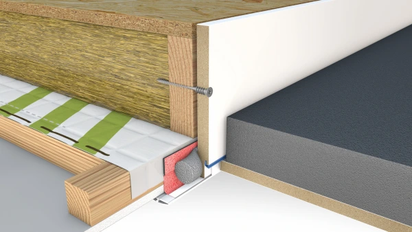  Attic hatch secured to ceiling joists with screws