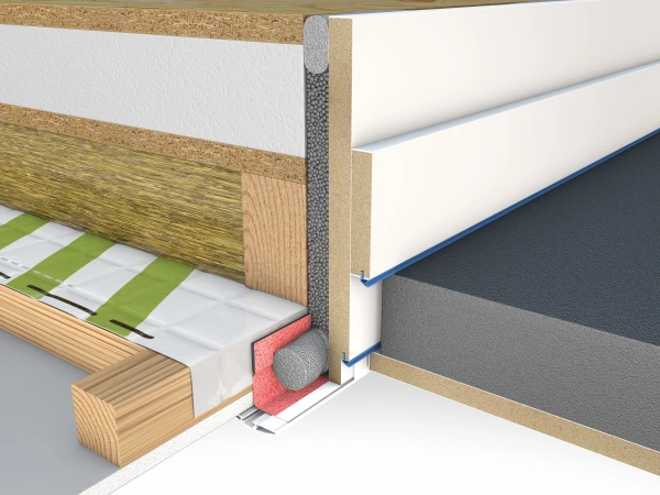 Corner profile of the attic hatch connected to a ceiling
