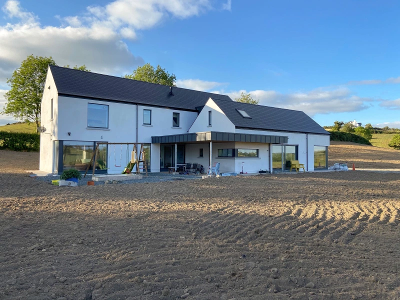 Cavan Passive House rear elevation 