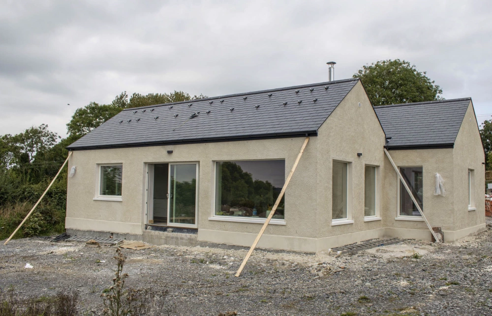 A photo of an Eco build in Meath from the front