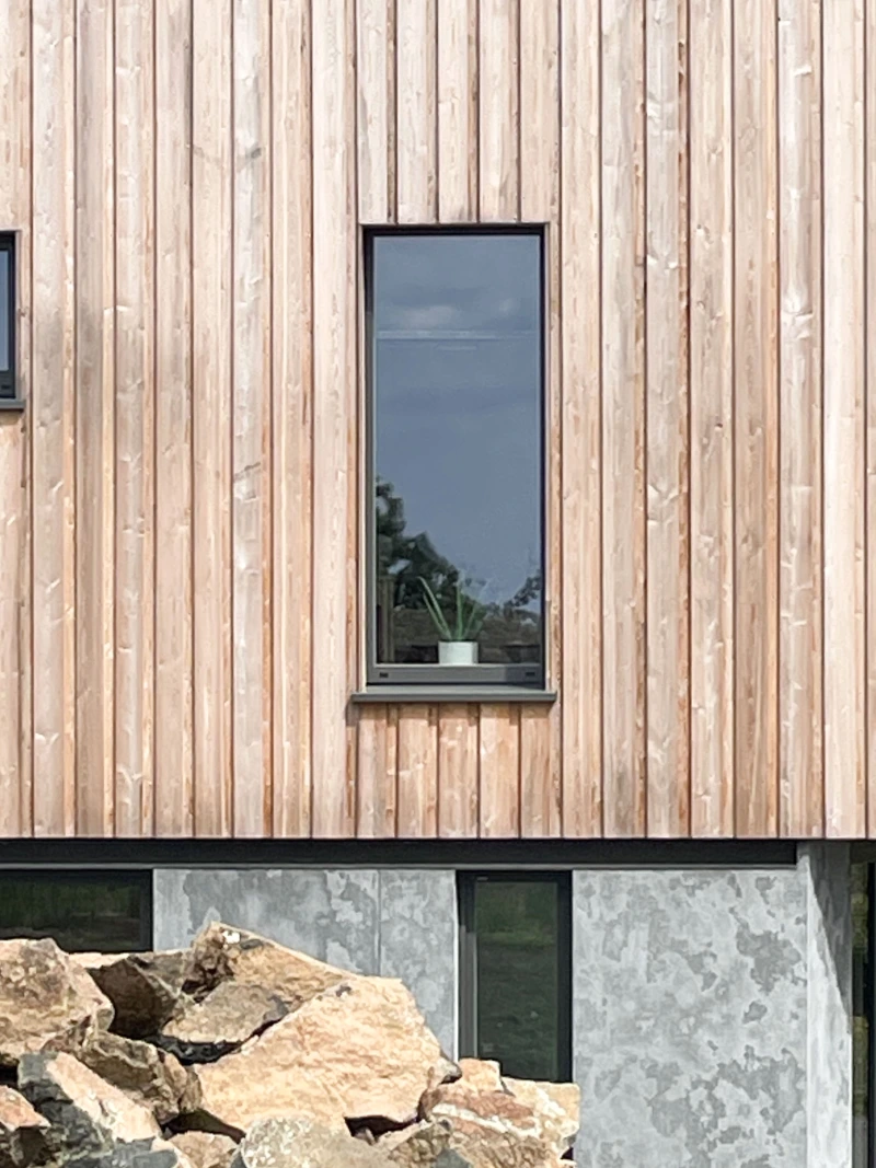 Knockboy barn passive house cladding