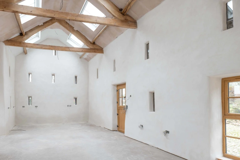Fully refurbished barn using Diasen Diathonite Thermactive and Argatherm.