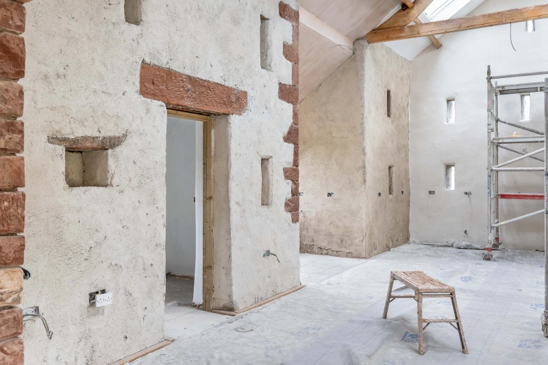 Diathonite Thermactive after curing before Argatherm finishing plaster is applied