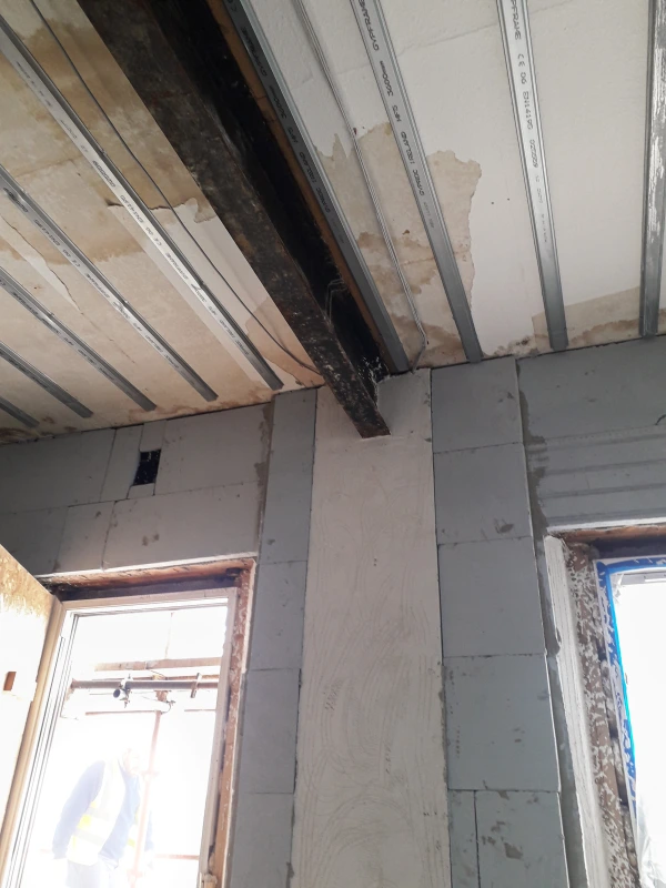 Calsitherm fitted around windows