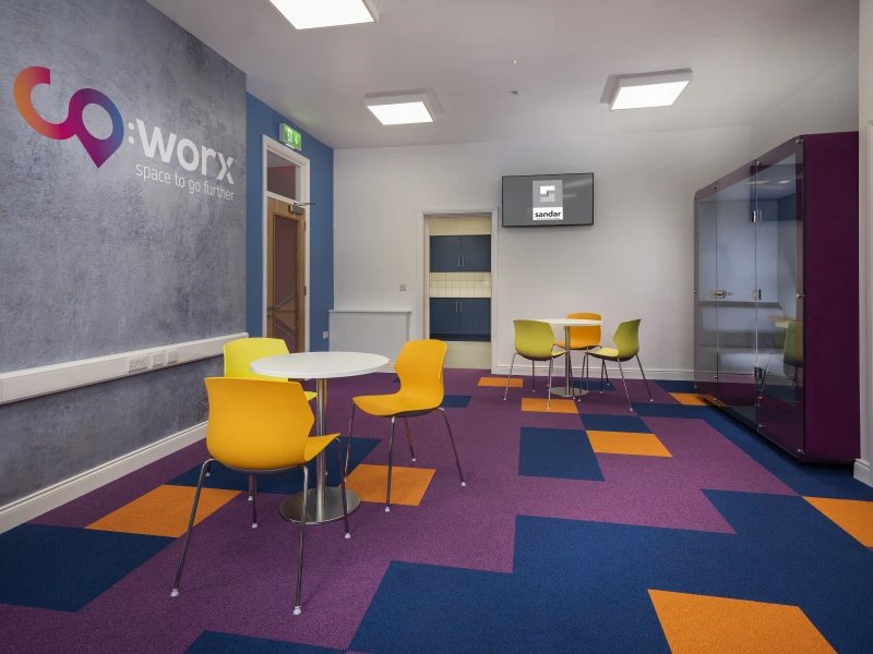 Meeting room in the new Co:worx offices in Edgeworthstown