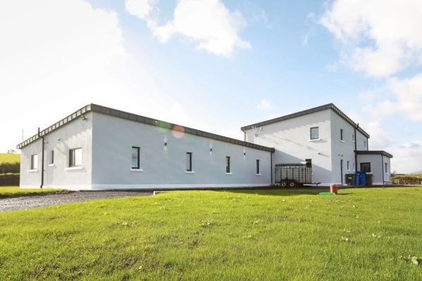 Passive House in Castlebar Co. Mayo viewed from the back